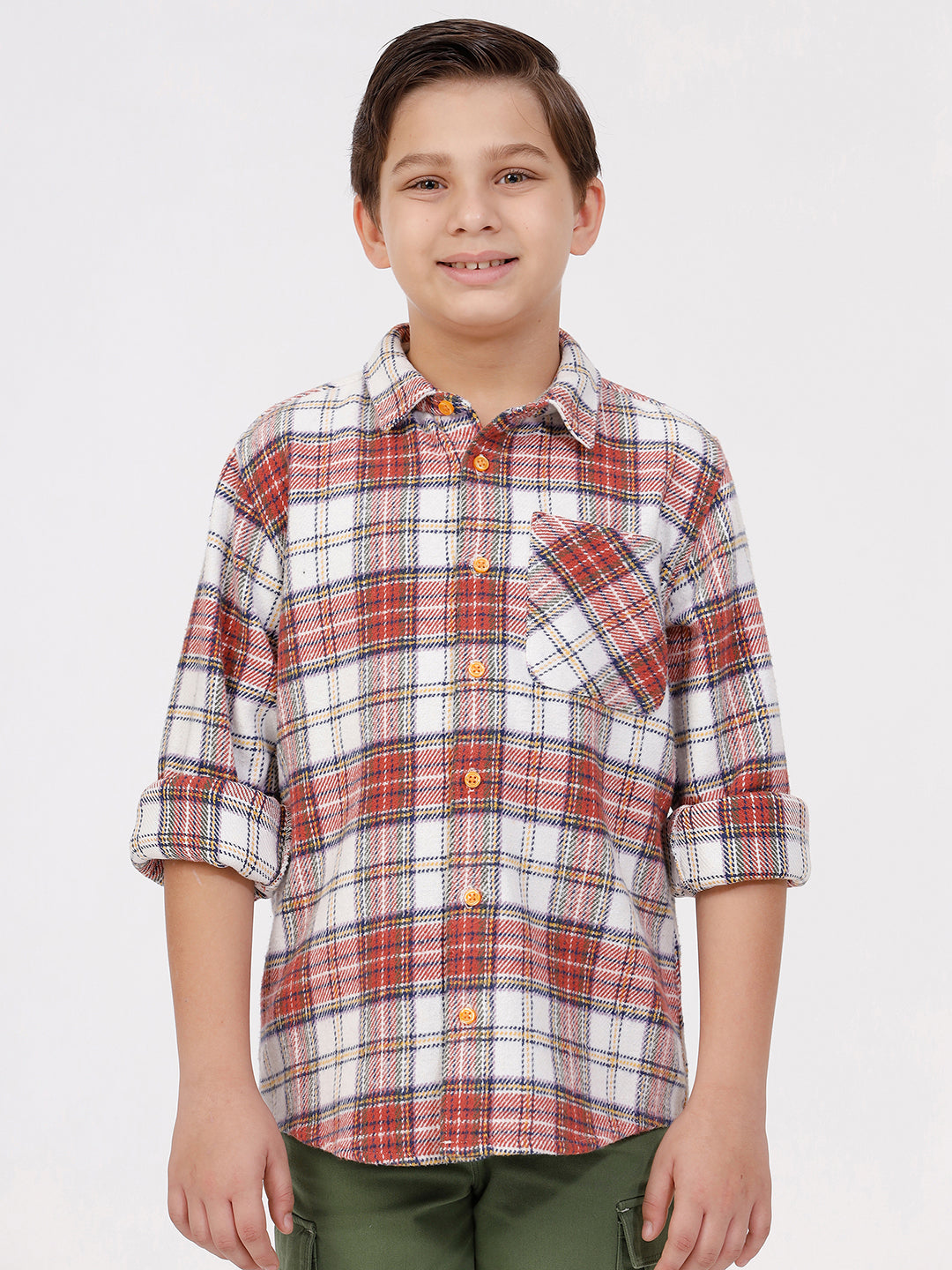 Boys Long Sleeve Check Shirt