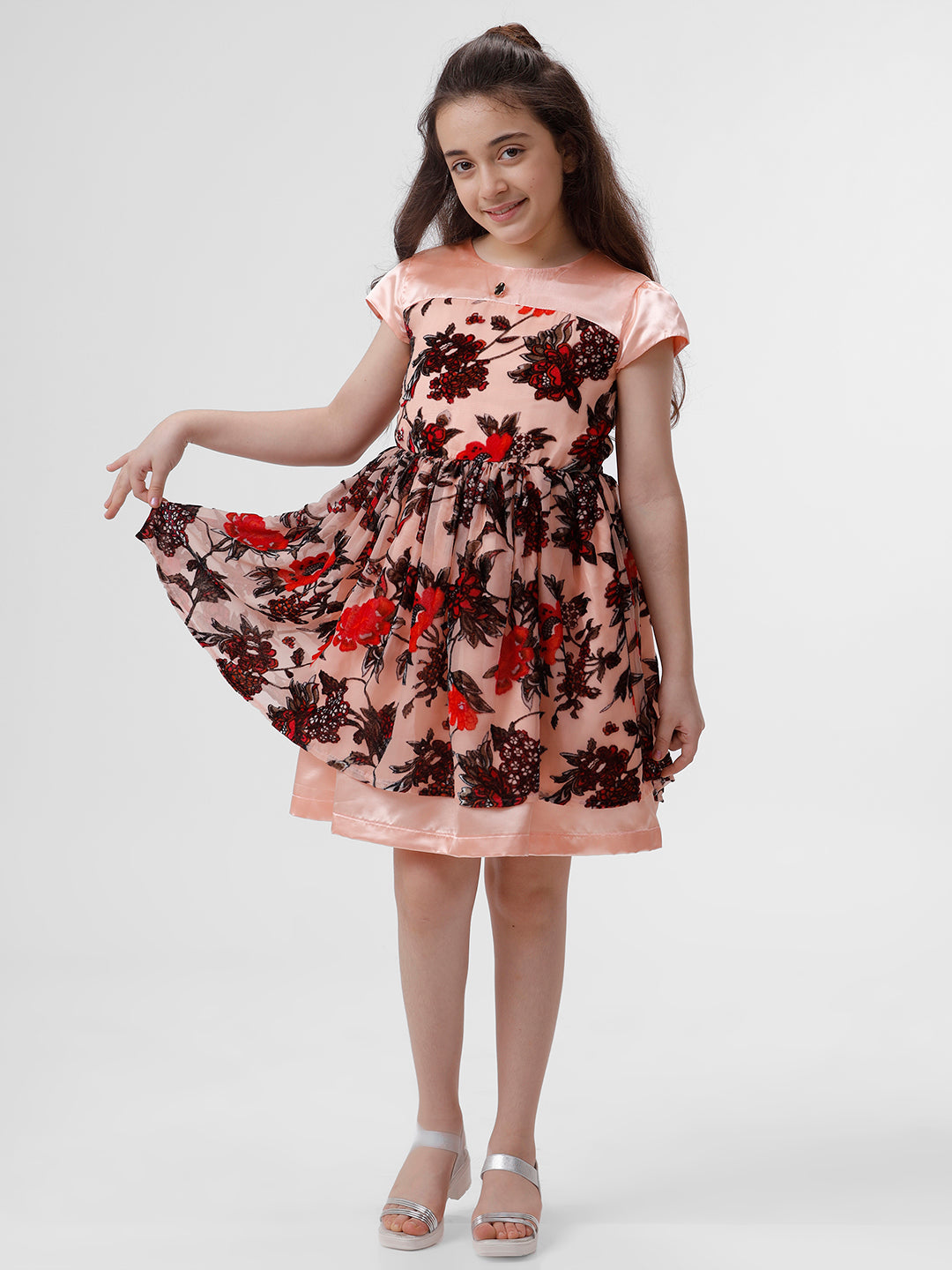 Girls Flock embroidered dress