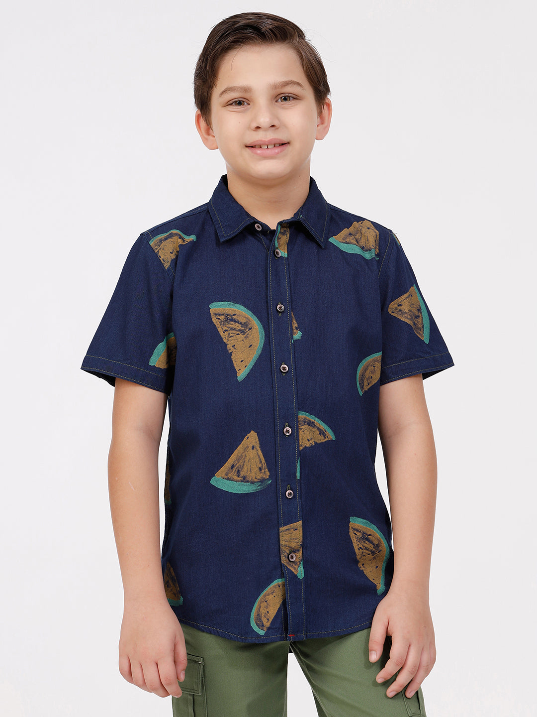 Boys Short Sleeve Printed Shirt