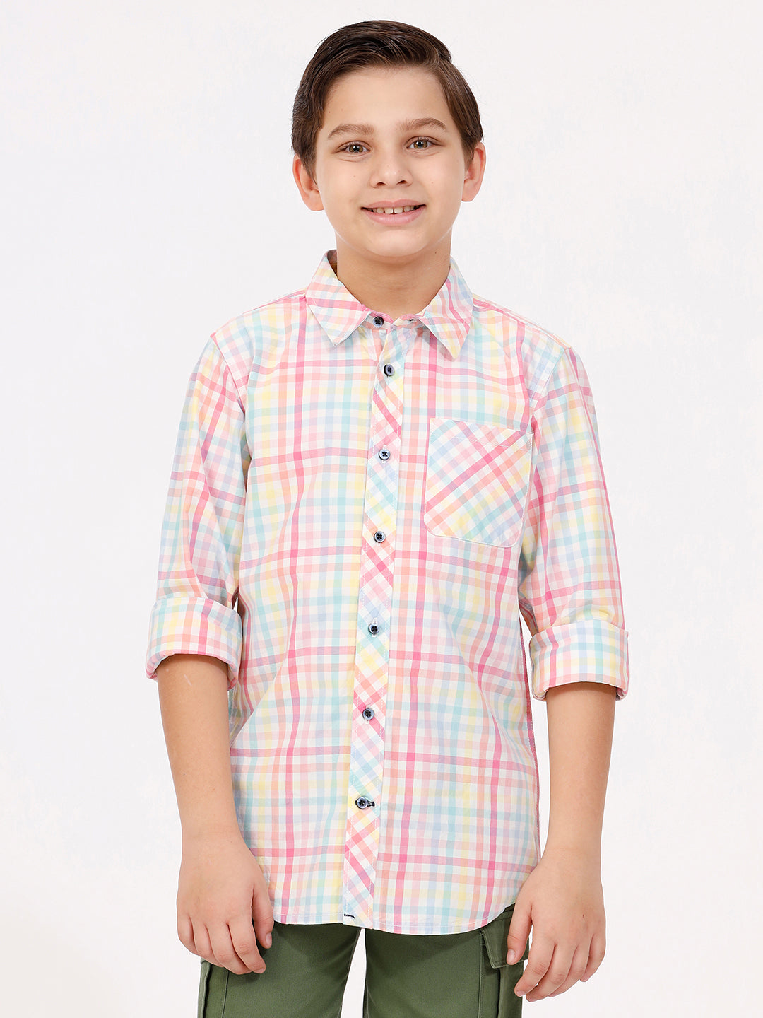 Boys Long Sleeve Shirt with KO print at back