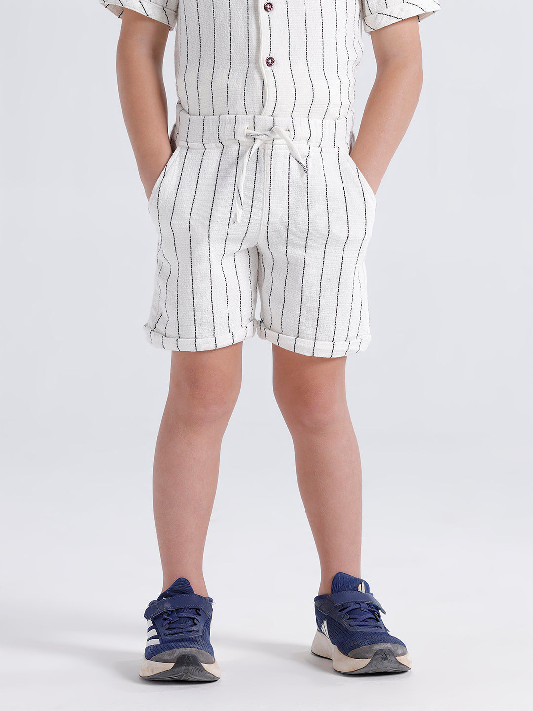 Boys elasticated striped shorts