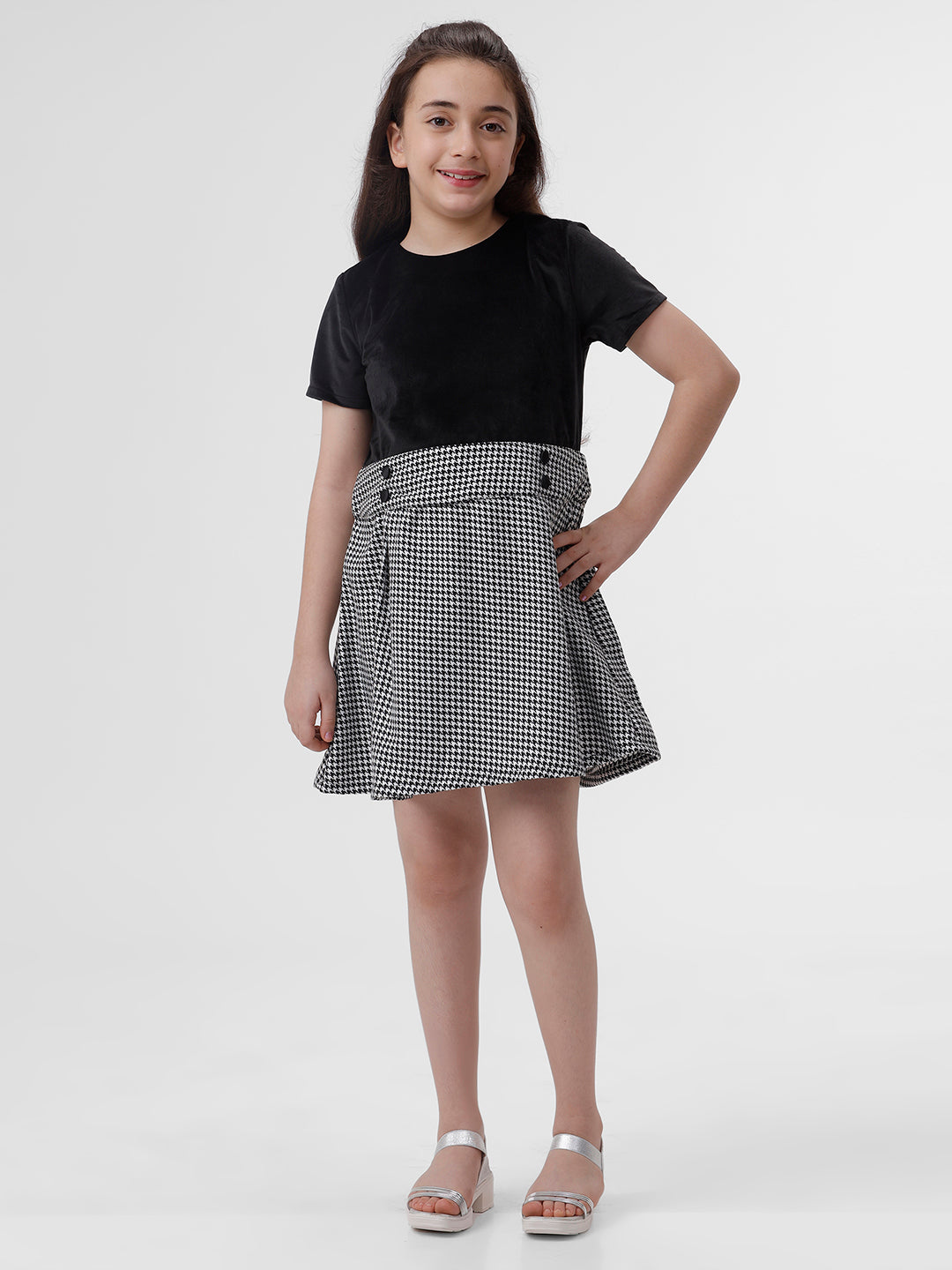 Girls Houndstooth Dress and Jacket set