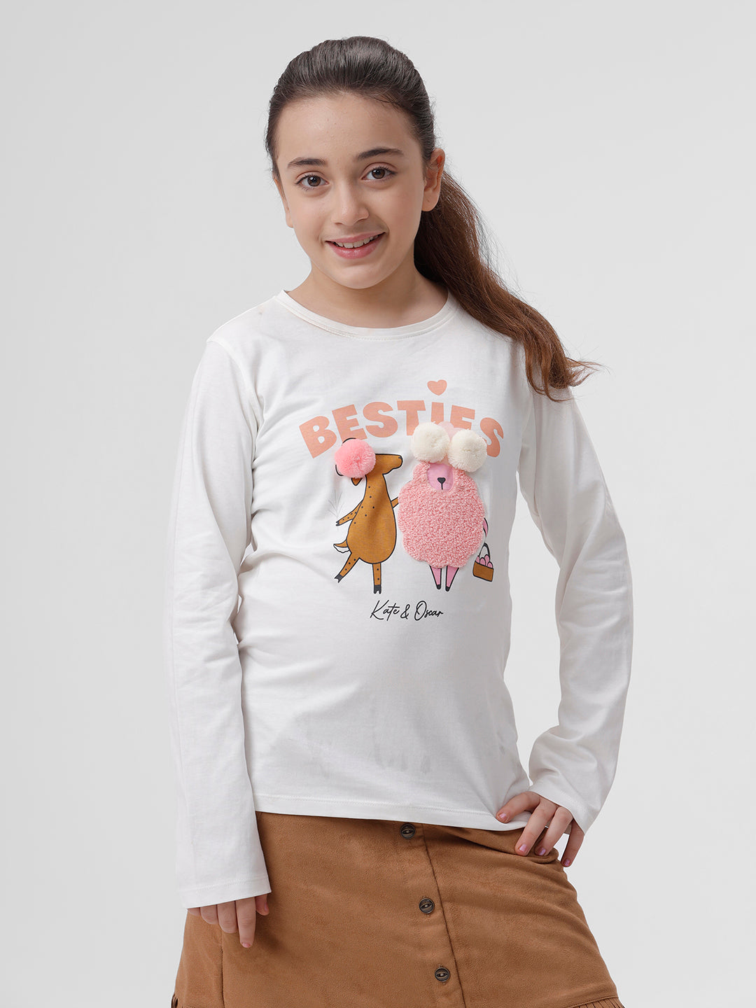 Girls pom pom Tees