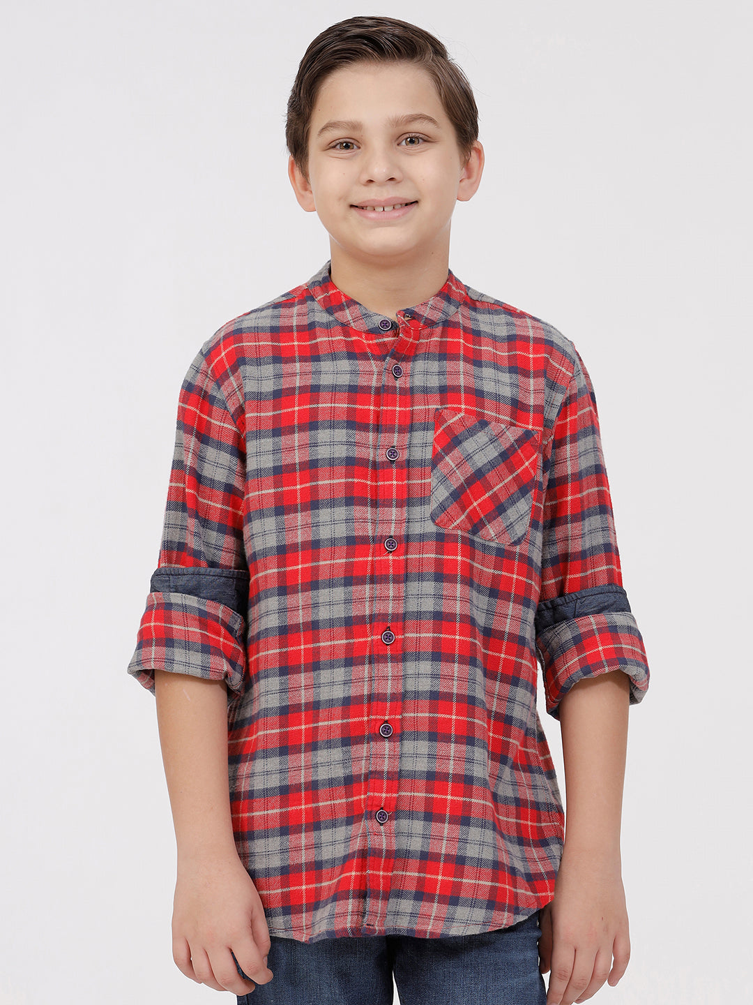 Boys Long Sleeve Check Shirt