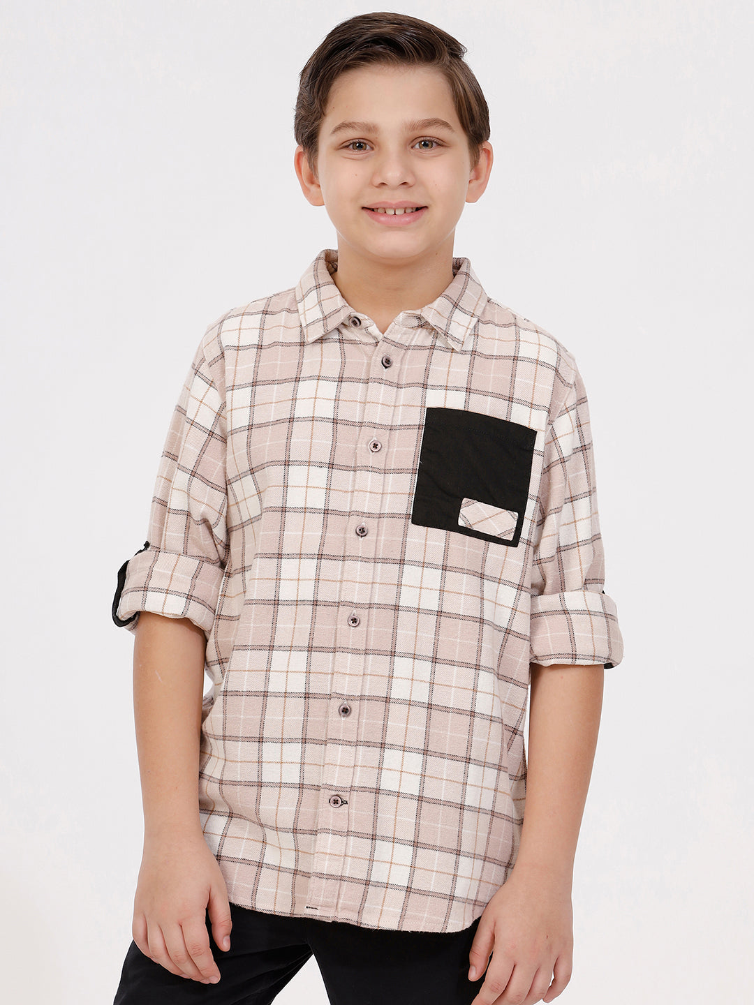 Boys Long Sleeve Check Shirt