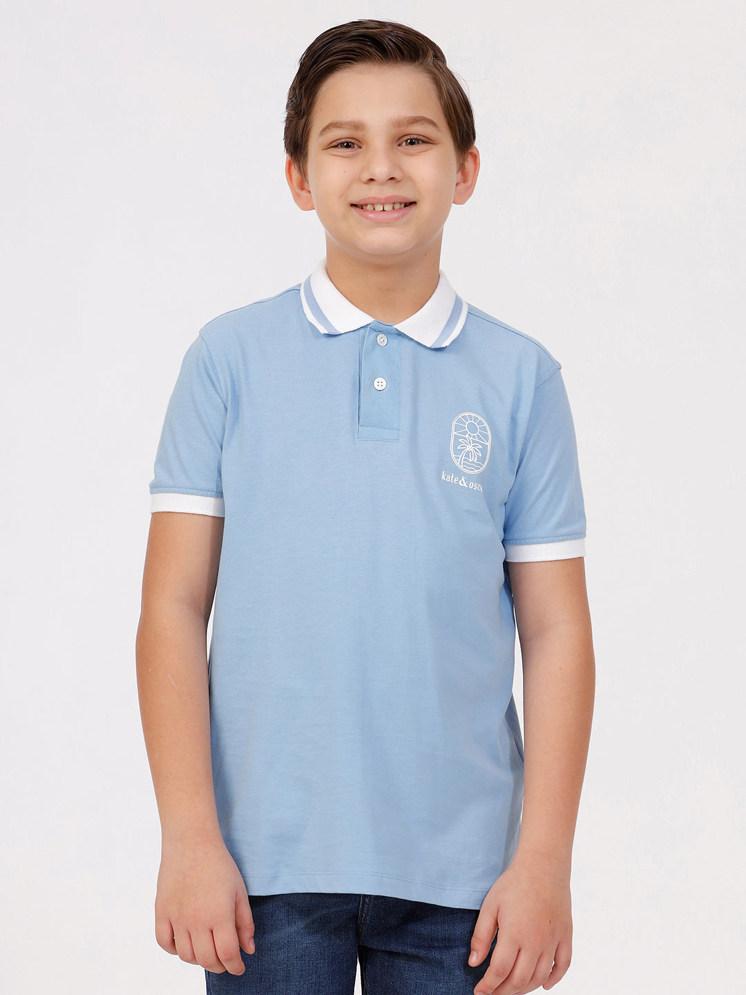 Boys Polo Tshirt with Tipping Collar