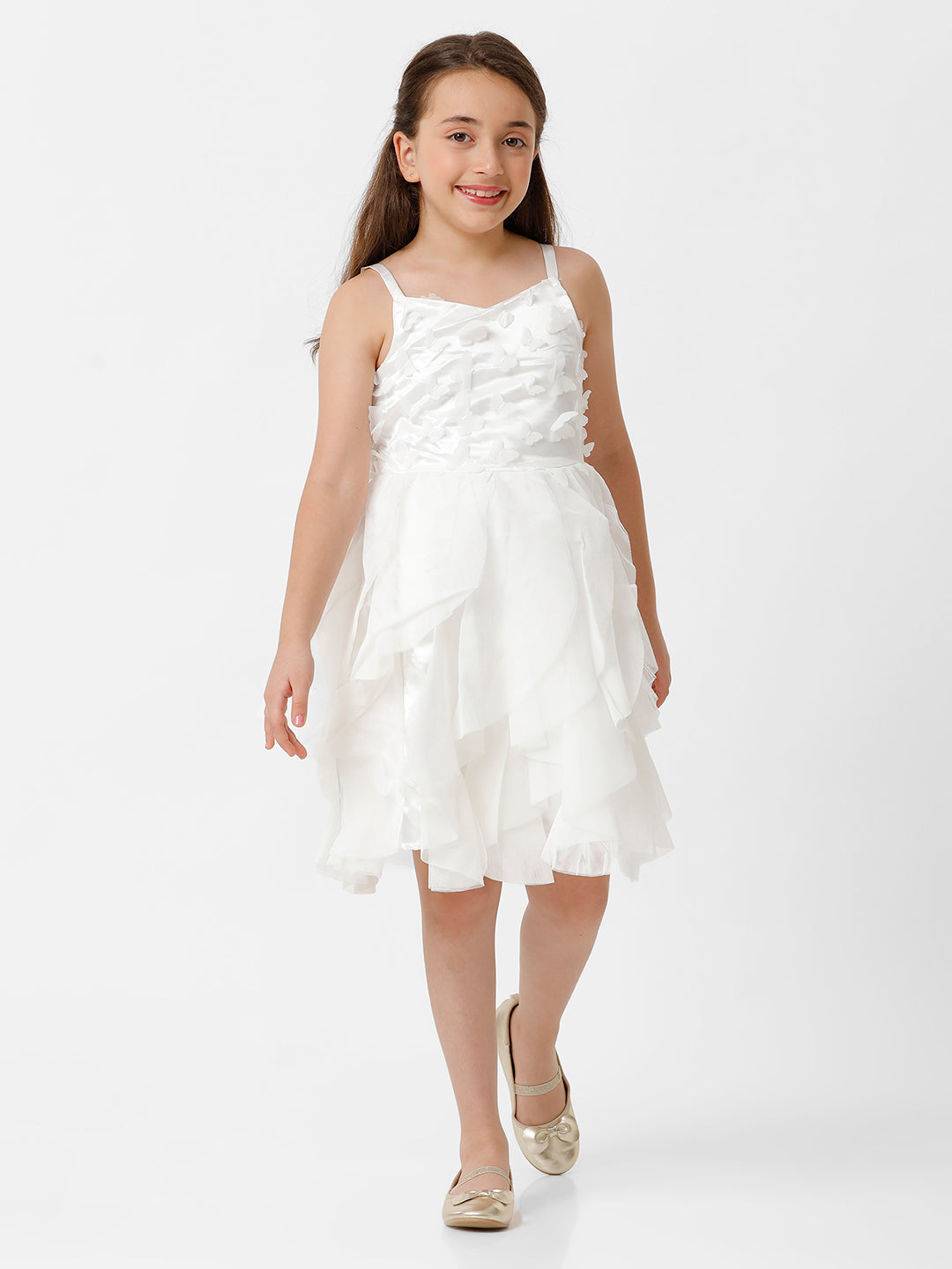 Party Girl Glitter 3D Floral Dress by TIPTOP KIDS - AS7039
