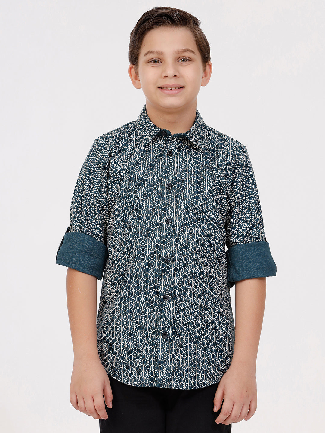 Boys Long Sleeve Printed Shirt