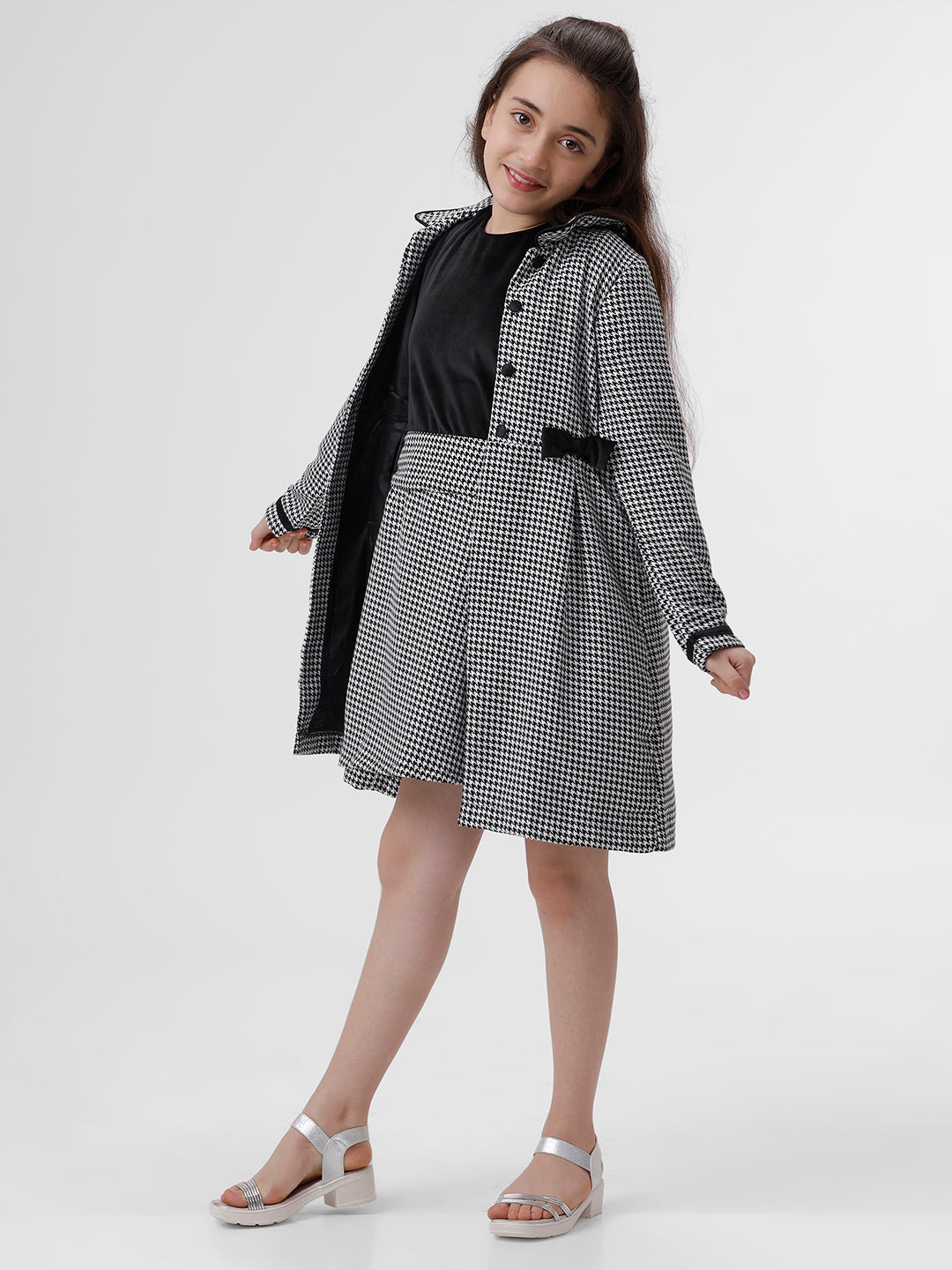 Girls Houndstooth Dress and Jacket set
