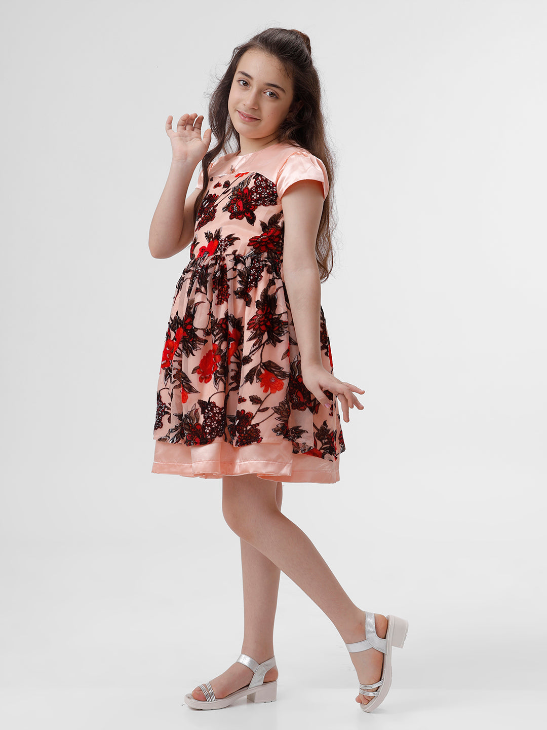 Girls Flock embroidered dress