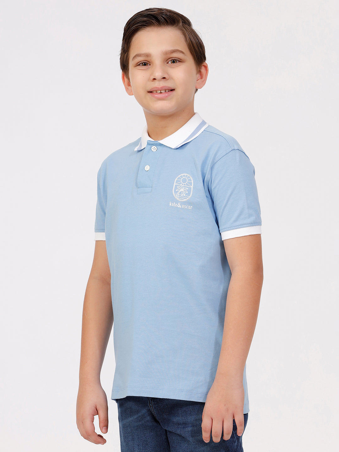 Boys Polo Tshirt with Tipping Collar