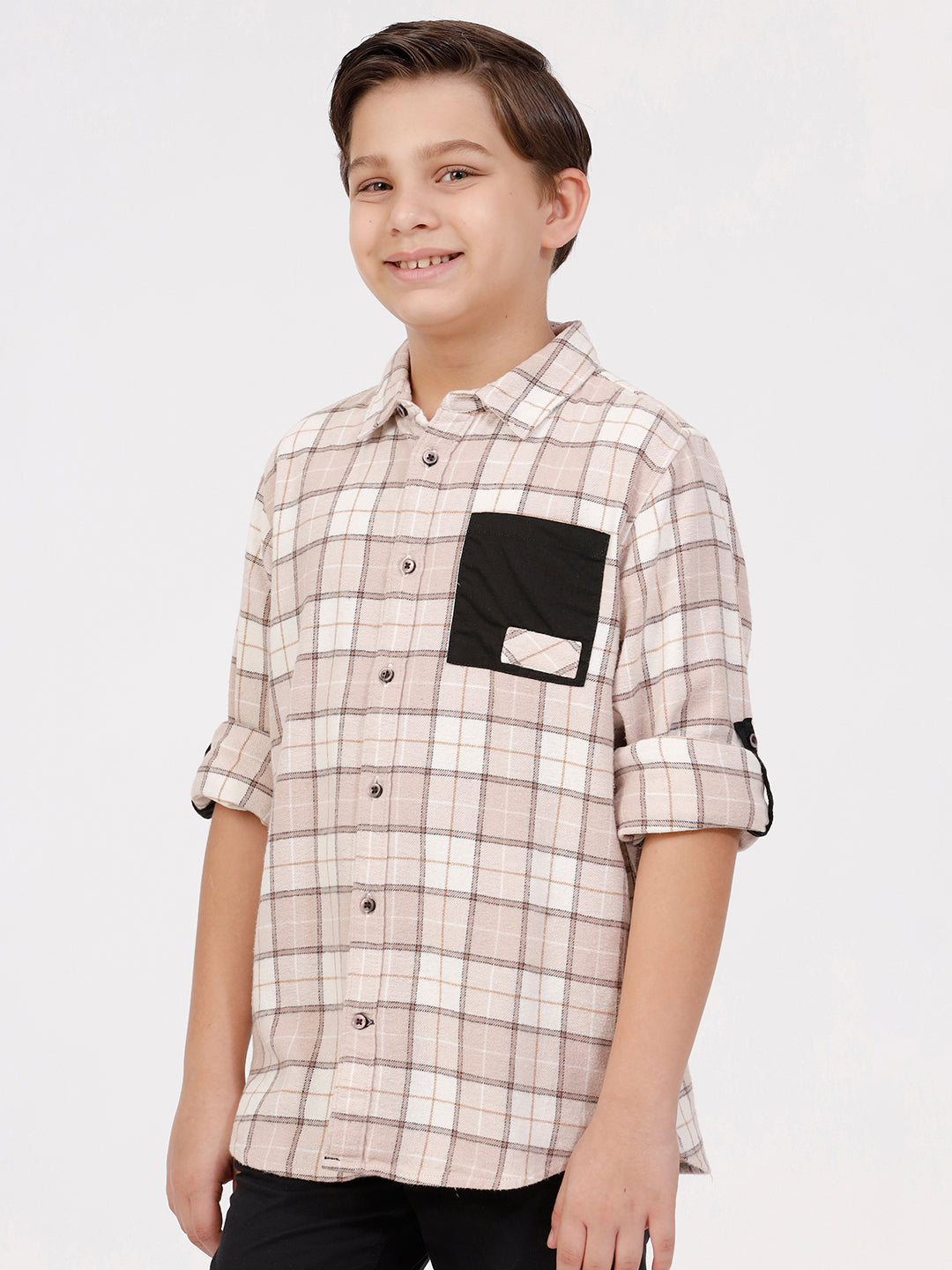 Boys Long Sleeve Check Shirt