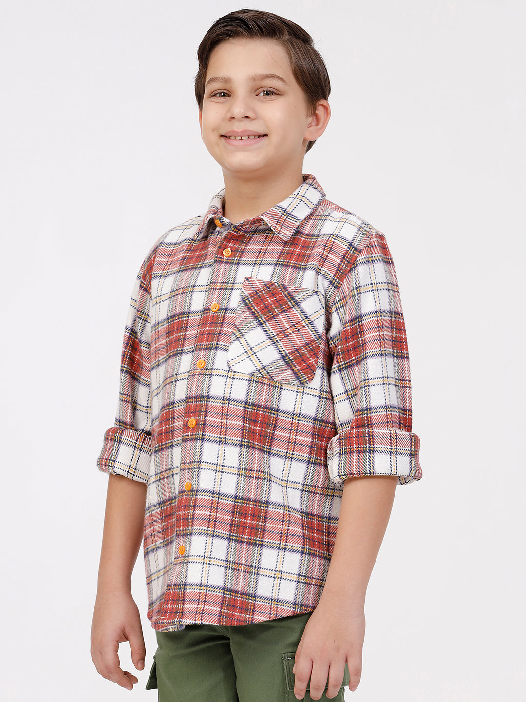 Boys Long Sleeve Check Shirt