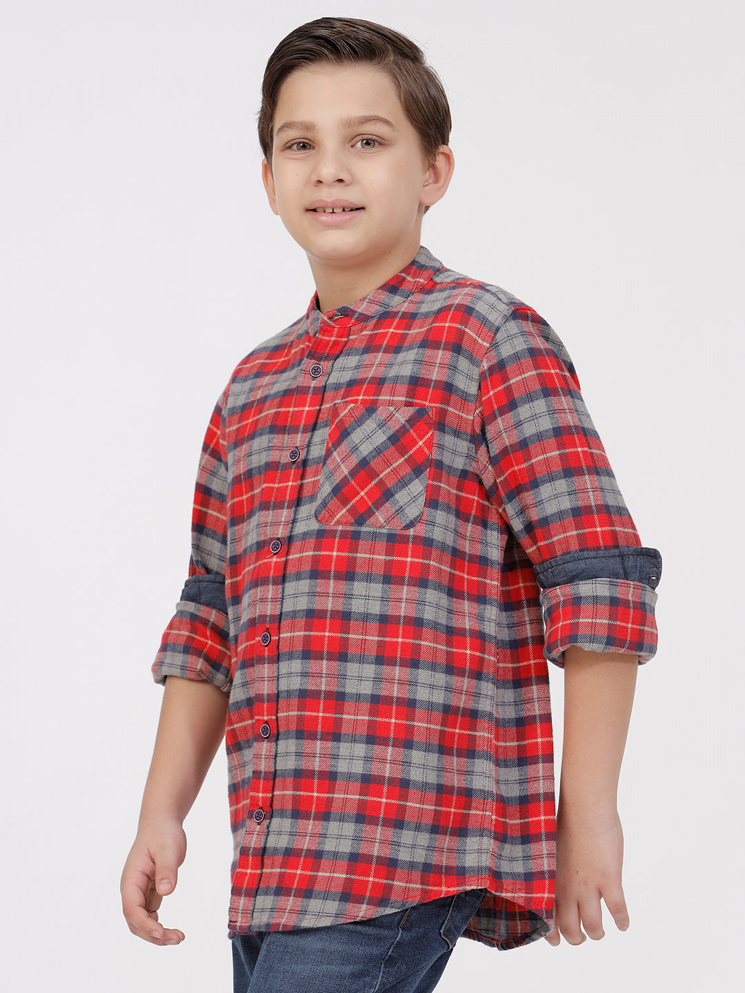 Boys Long Sleeve Check Shirt