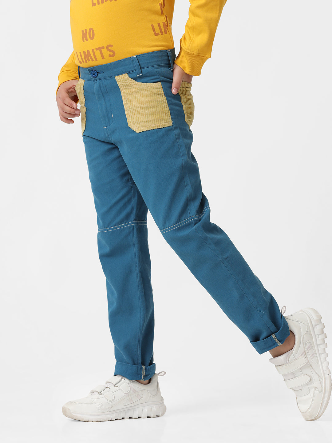 Boys Regular Fit Solid Trouser