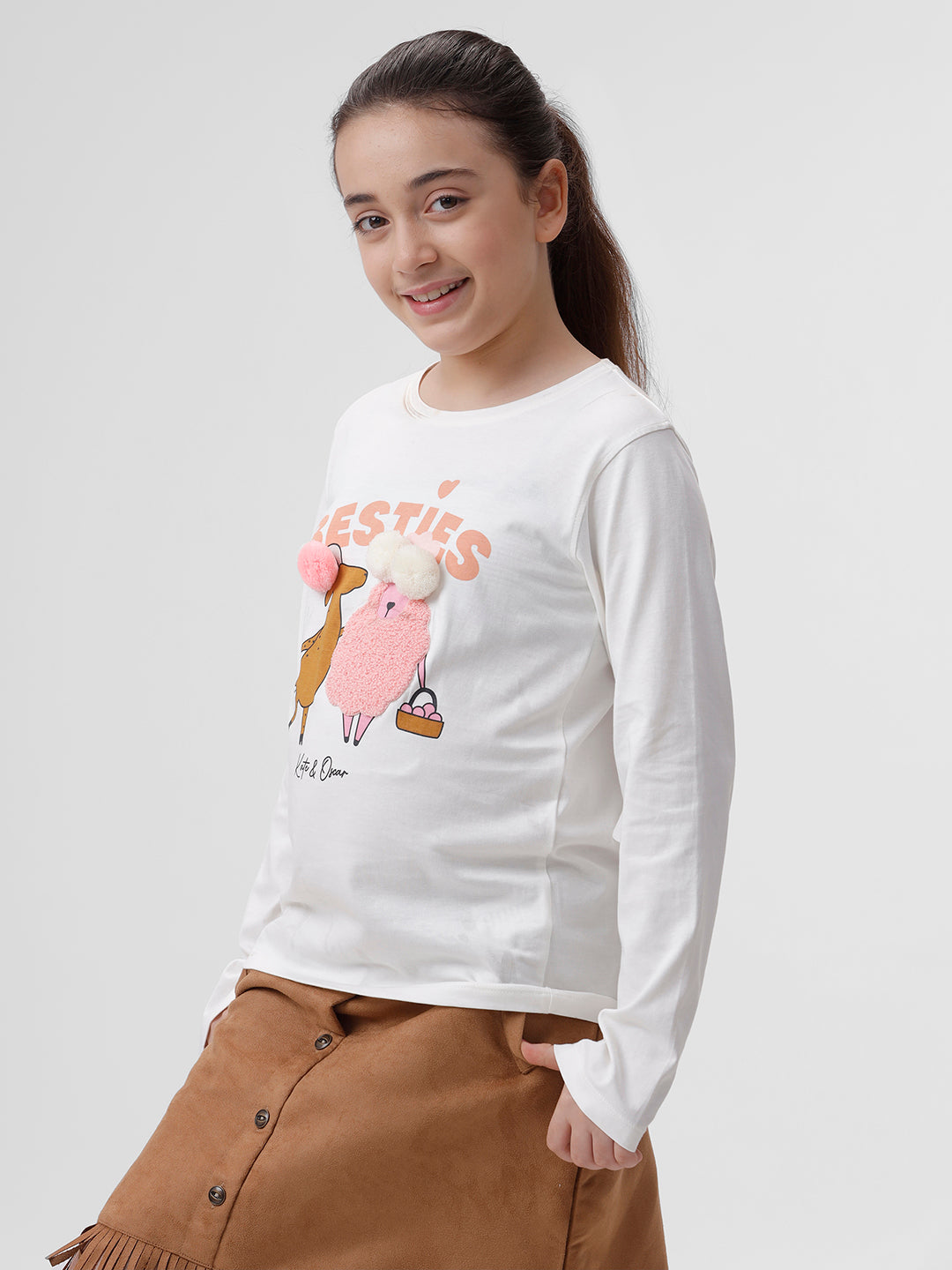Girls pom pom Tees