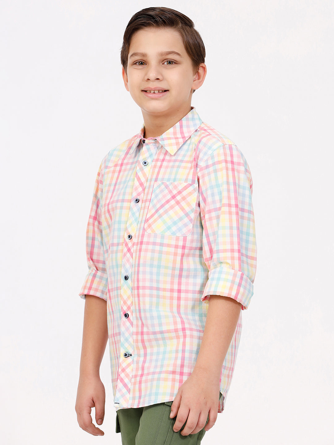 Boys Long Sleeve Shirt with KO print at back