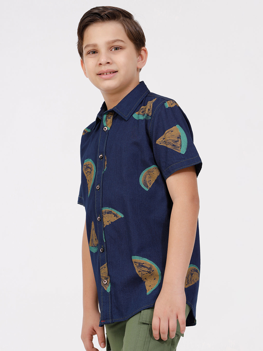 Boys Short Sleeve Printed Shirt