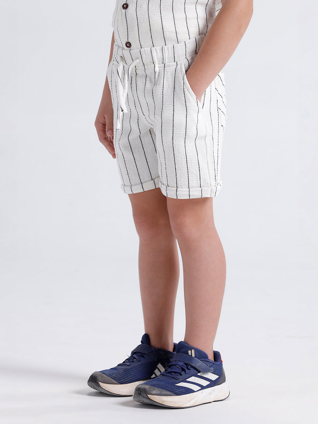 Boys elasticated striped shorts
