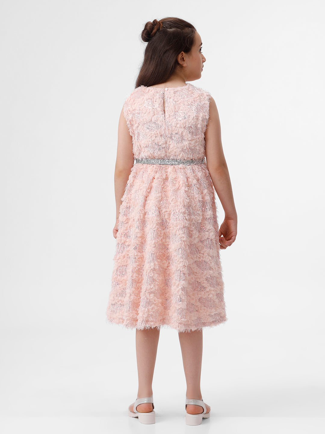 Girls all over 3D embroidered dress