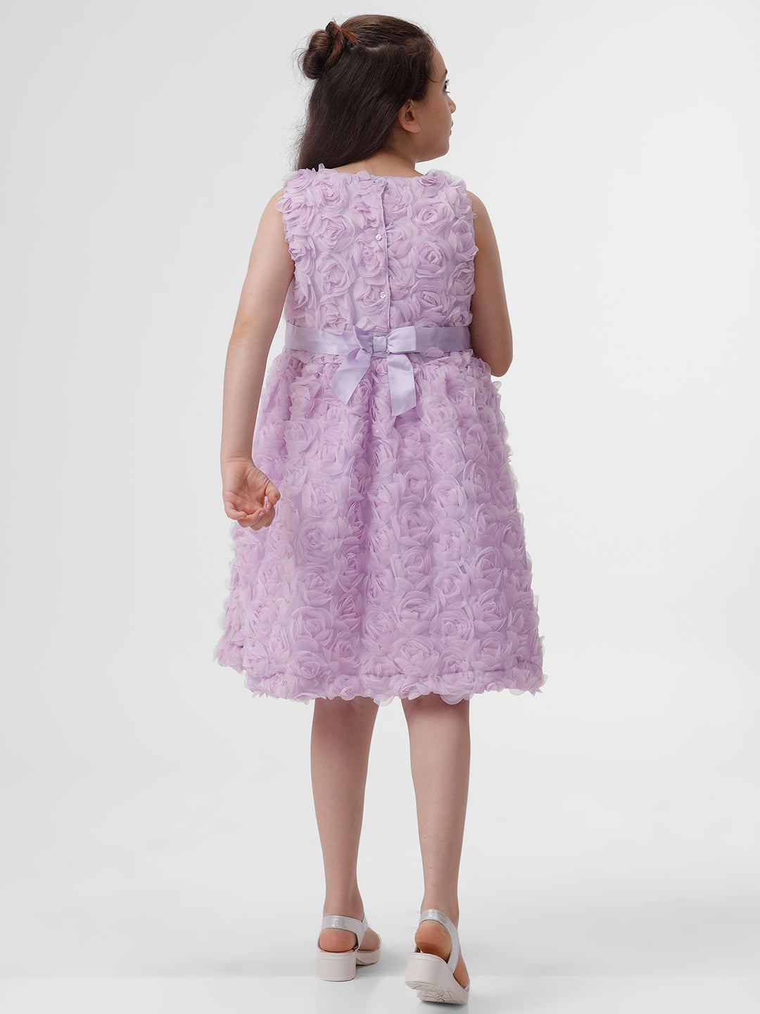 Girls 3D Rose Dress
