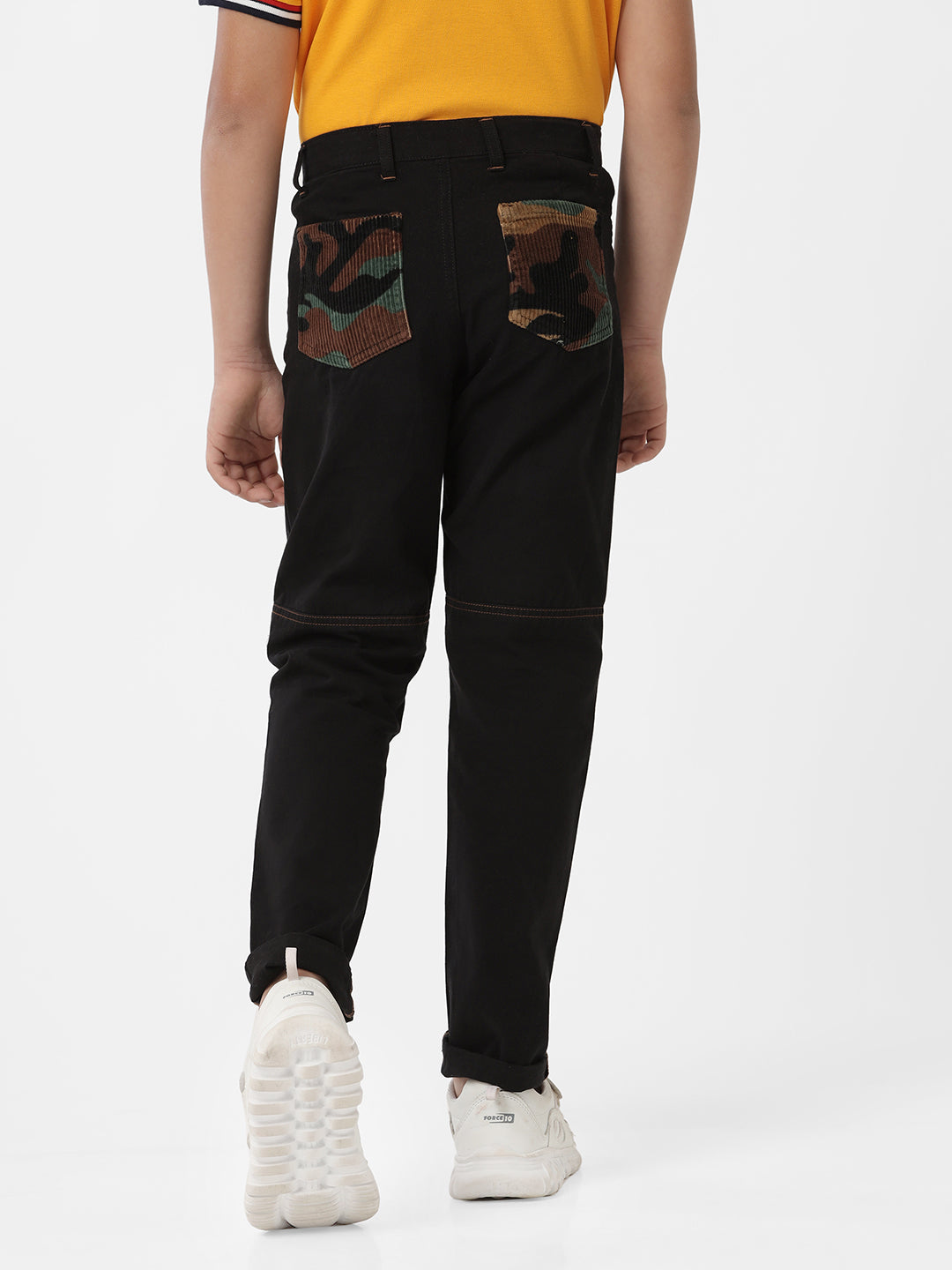 Boys Regular Fit Solid Trouser