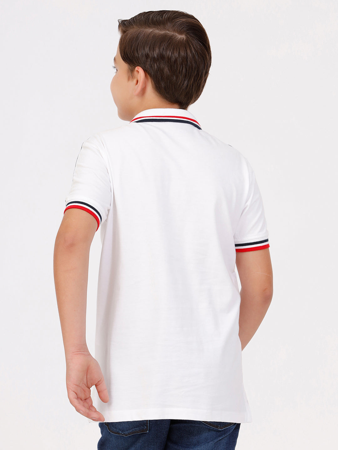 Boys Polo Tshirt with Tipping Collar