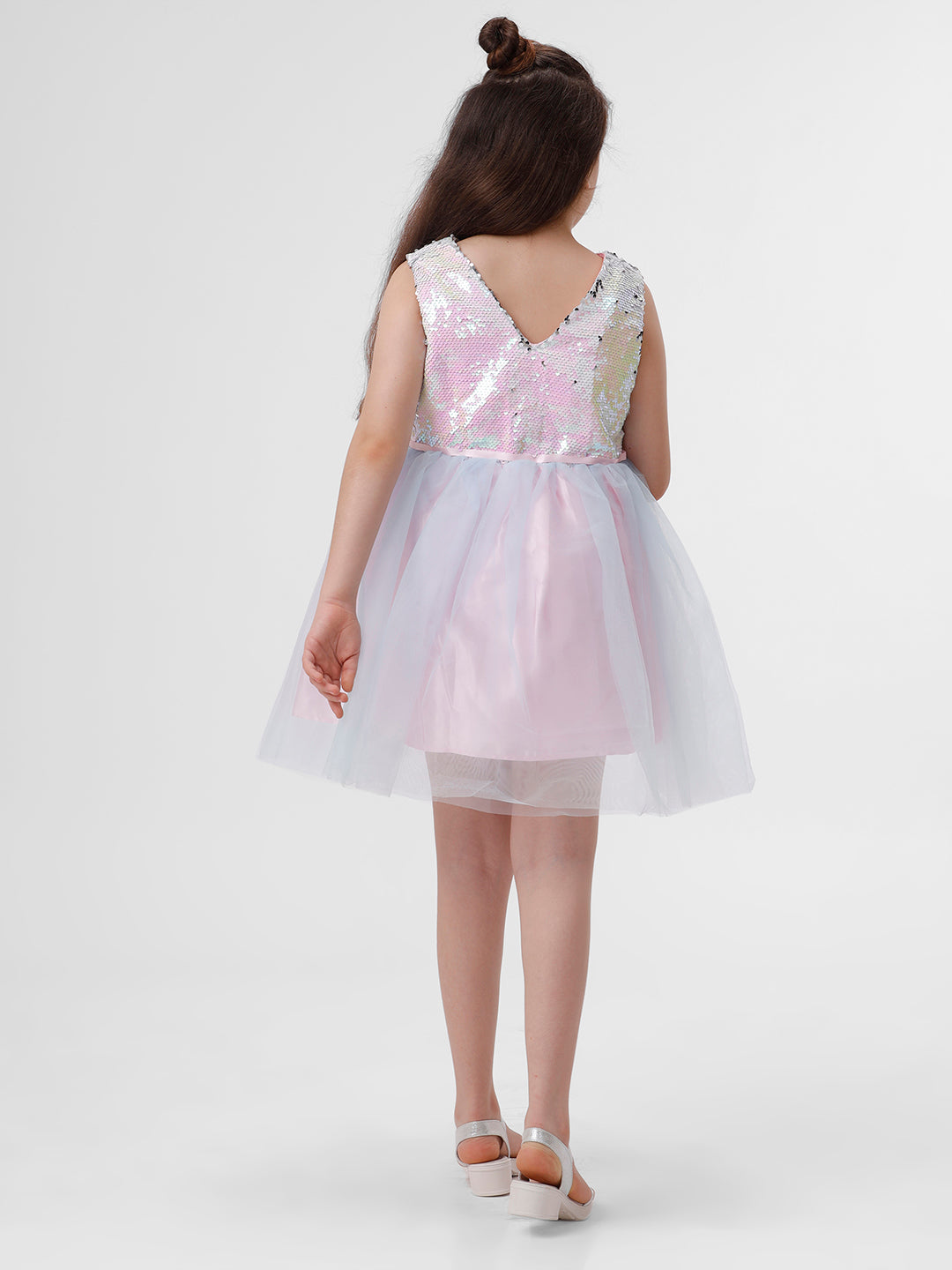 Girls Sequins Mesh dress