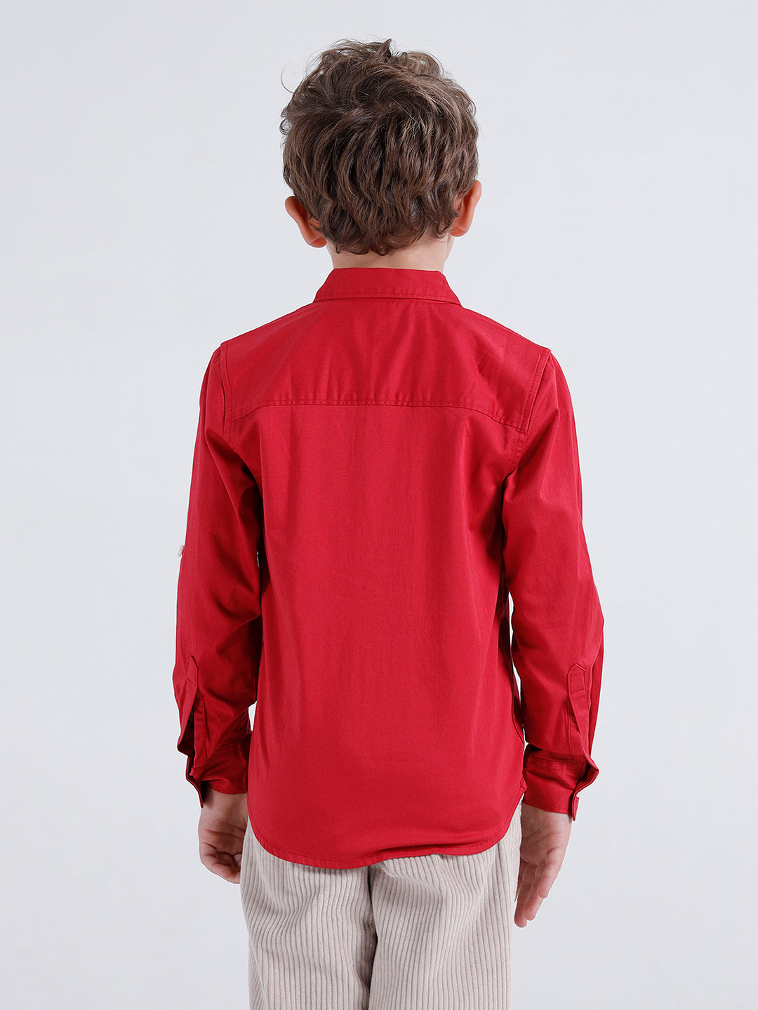 Boys Long sleeve shirt with contrast piping