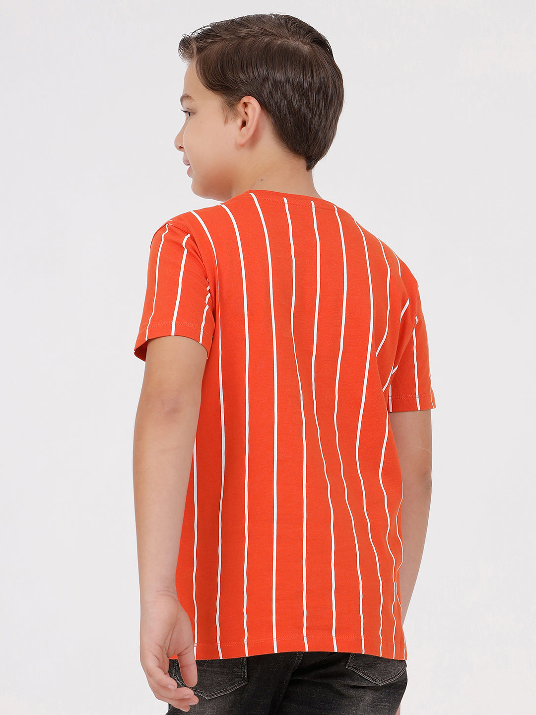 Boys Printed Stripe Tshirt