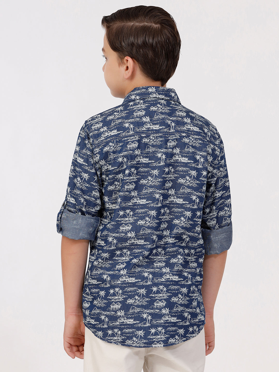 Boys Long Sleeve Shirt with Double Pocket Flap