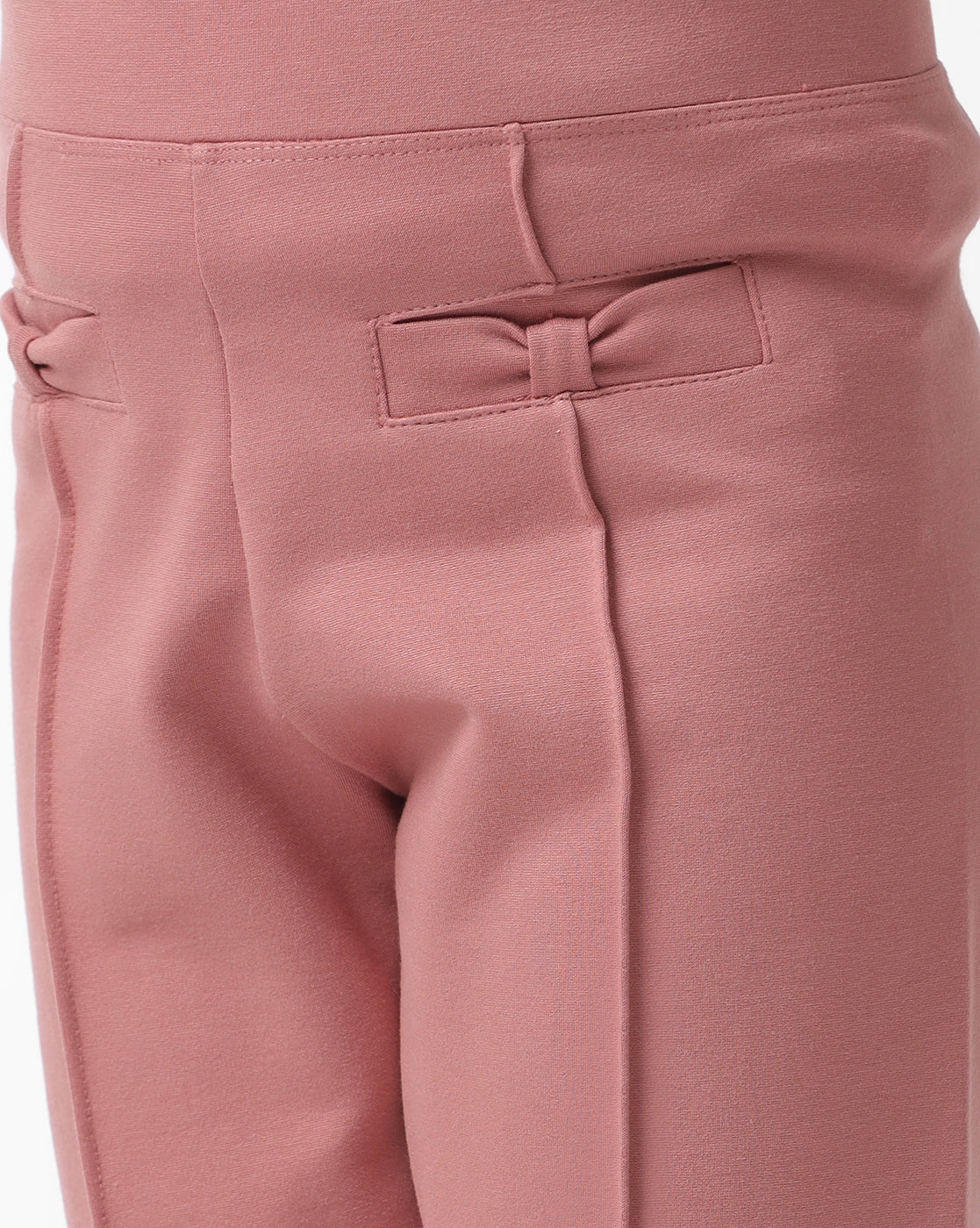 Girls Button Cuff Ponte