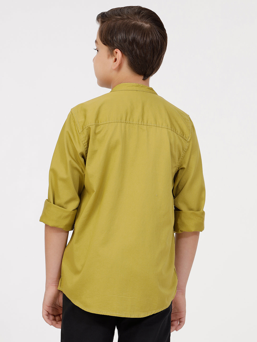 Boys Long Sleeve Shirt with Contrast Pocket