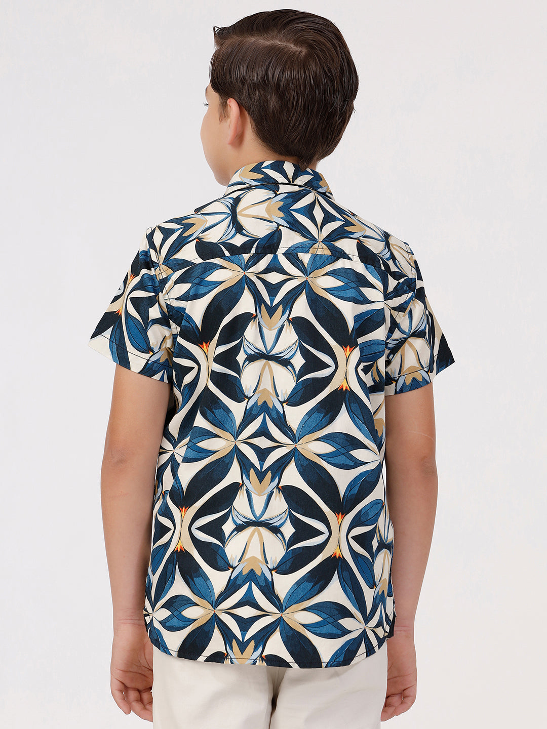 Boys Short Sleeve All Over Printed Shirt