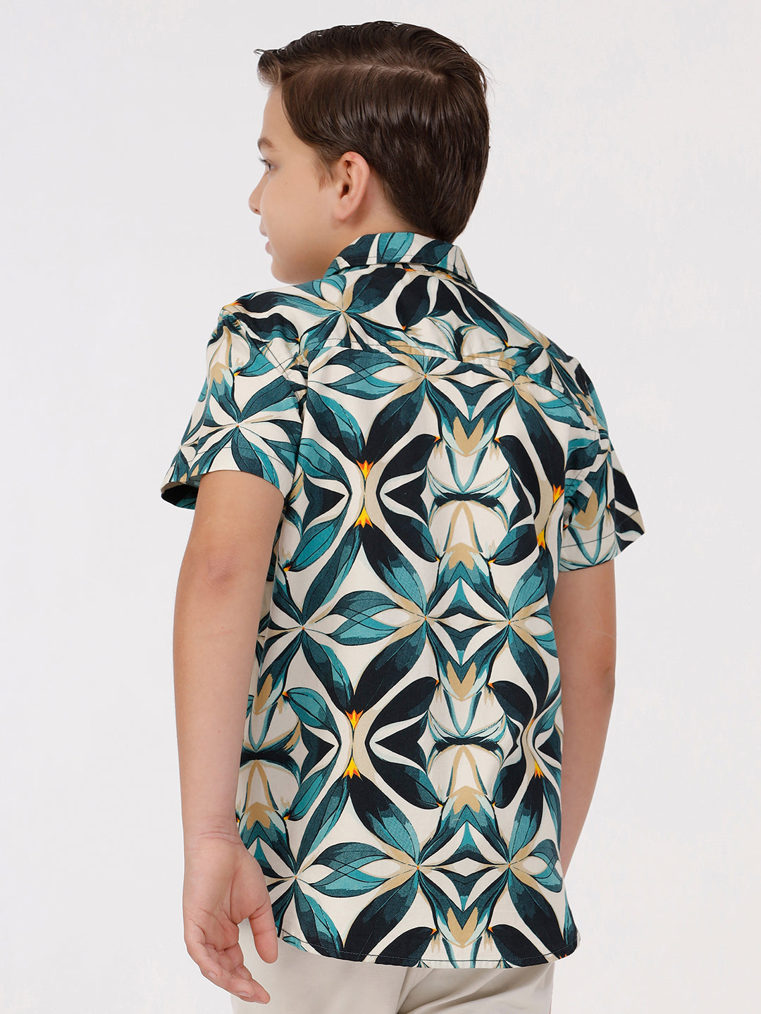 Boys Short Sleeve All Over Printed Shirt