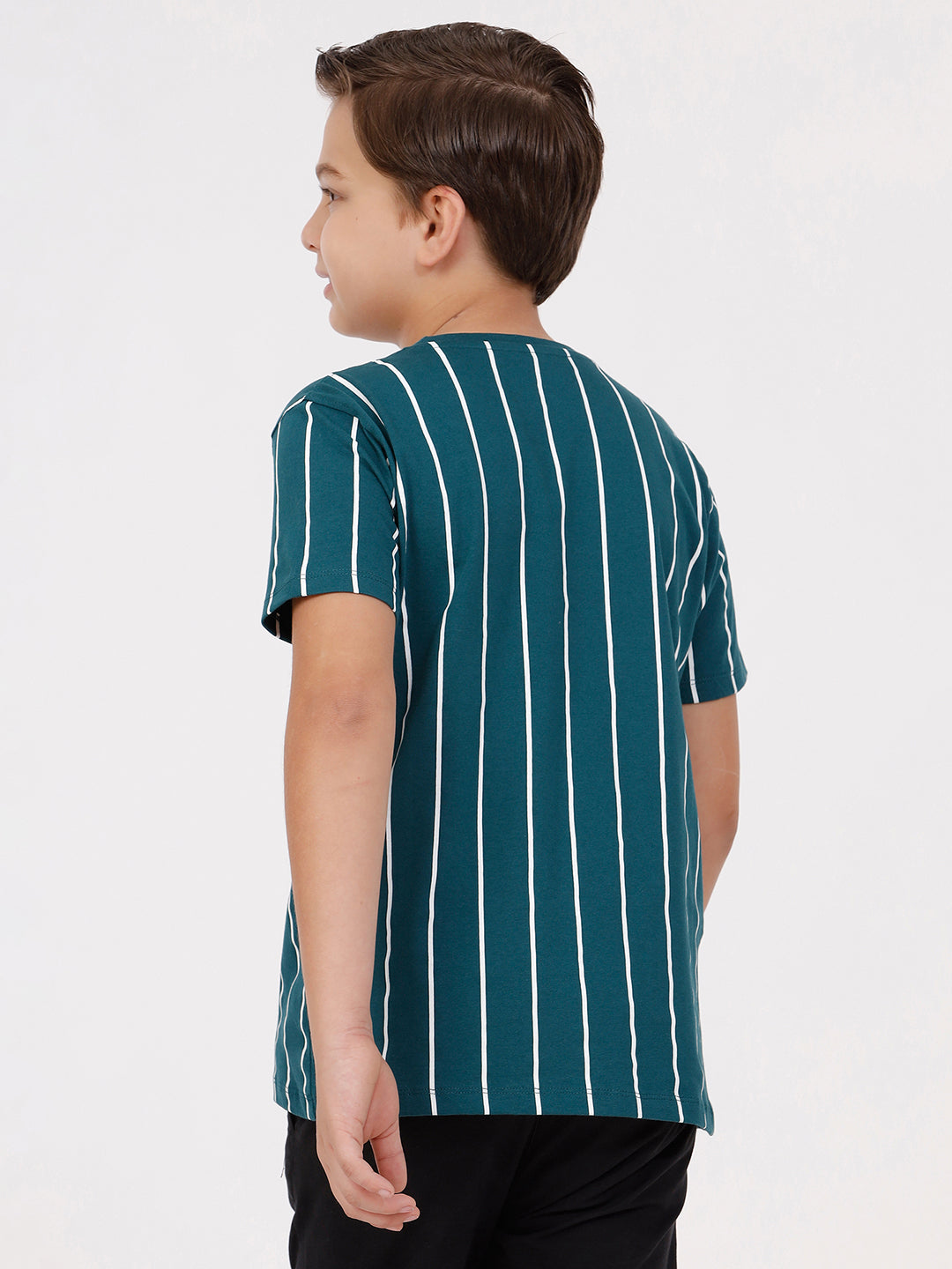 Boys Printed Stripe Tshirt