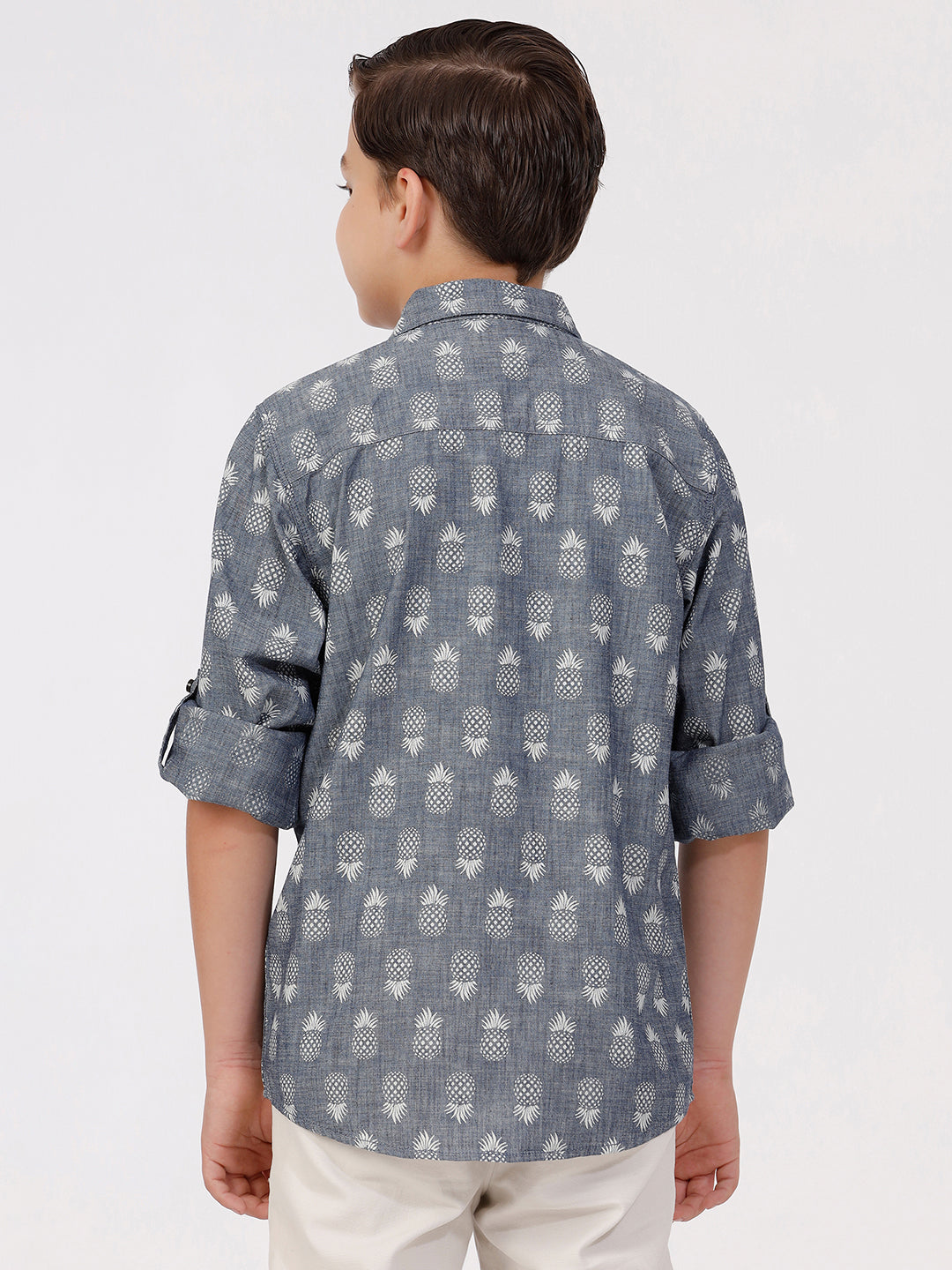 Boys Long Sleeve Shirt with Double Pocket Flap