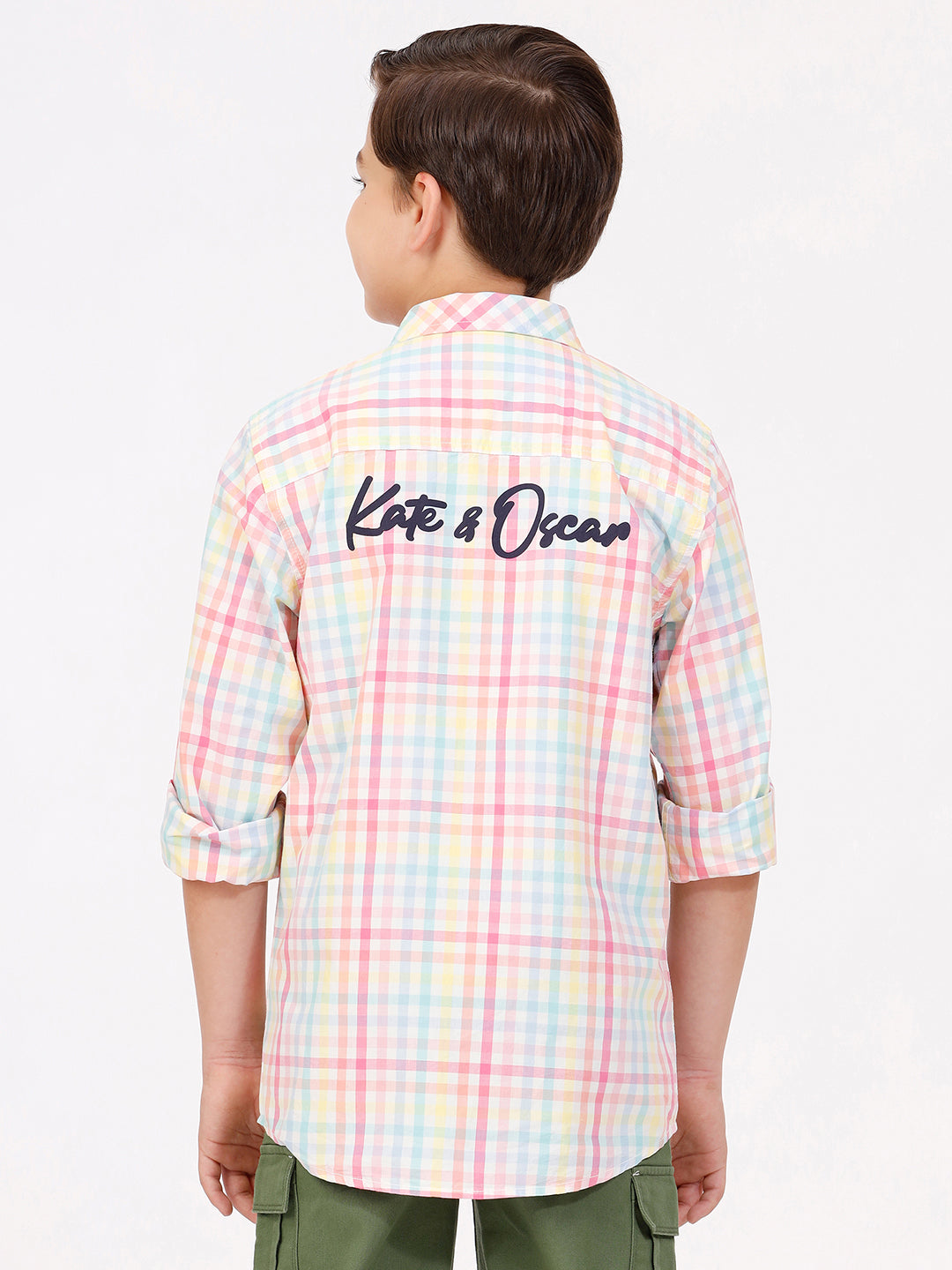 Boys Long Sleeve Shirt with KO print at back