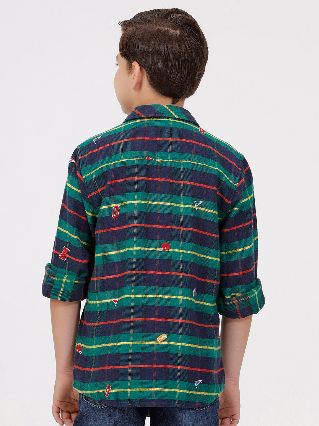 Boys Long Sleeve with All Over Embroidery