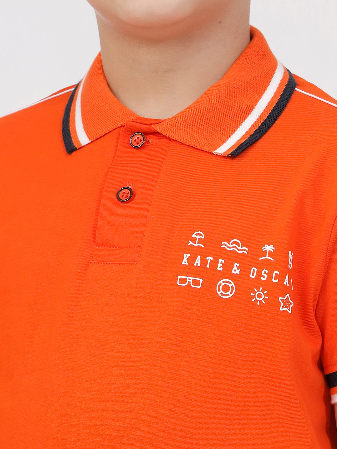 Boys Polo Tshirt with Tipping Collar