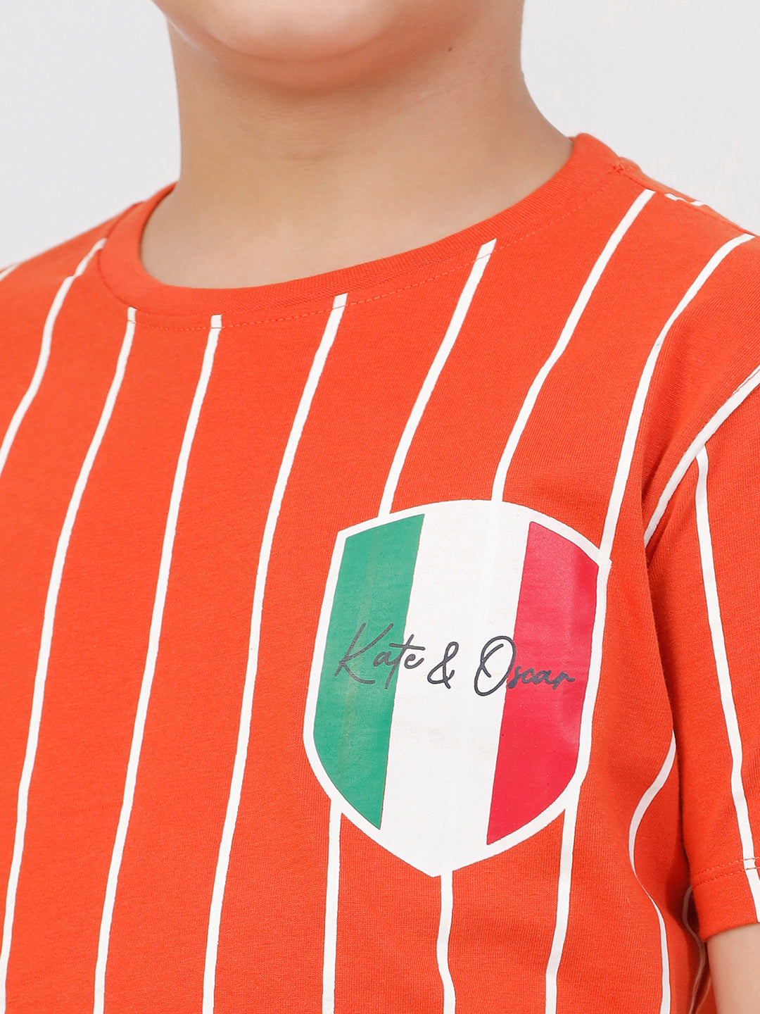 Boys Printed Stripe Tshirt