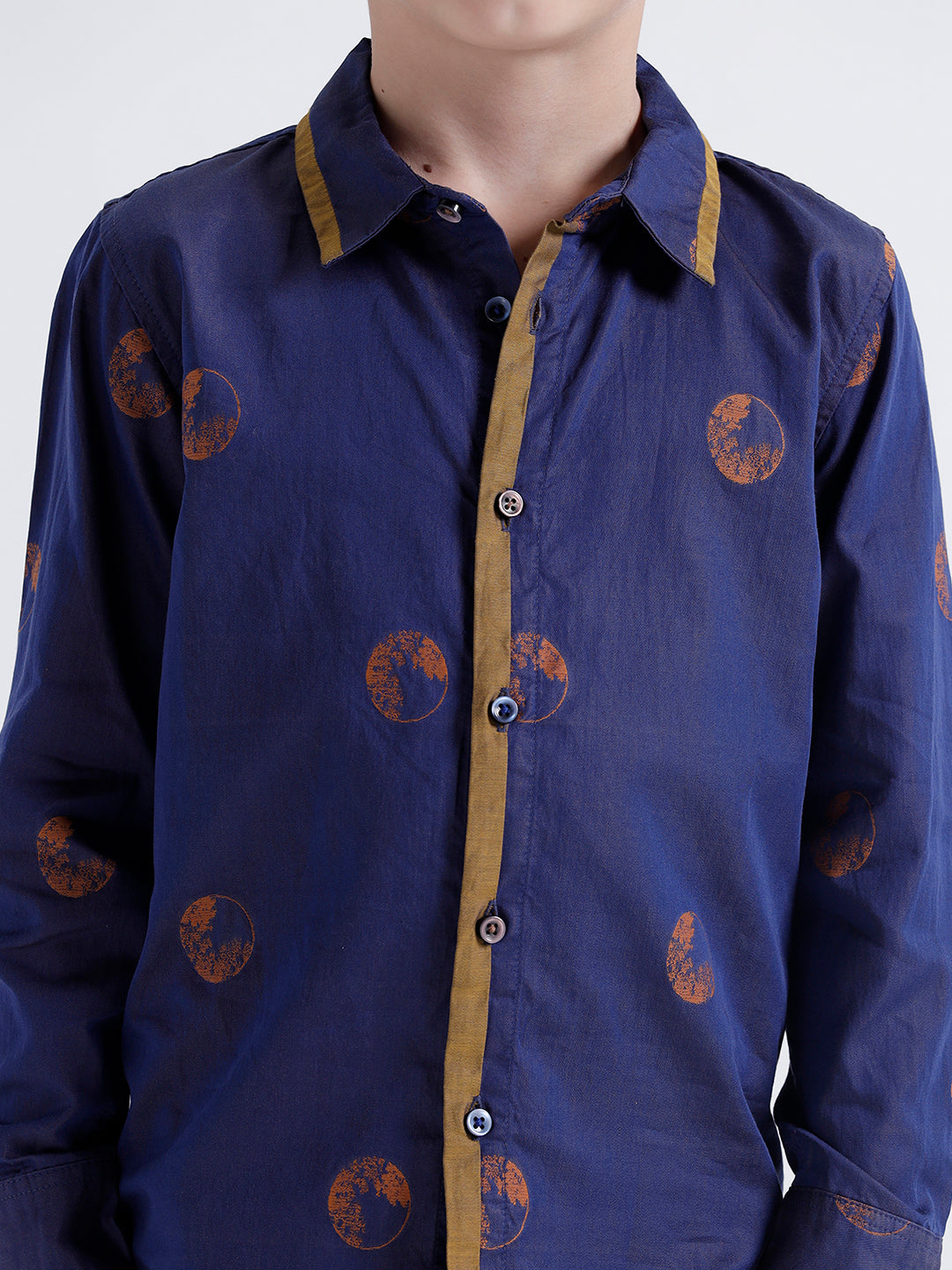 Boys Long sleeve shirt with contrast bomomg