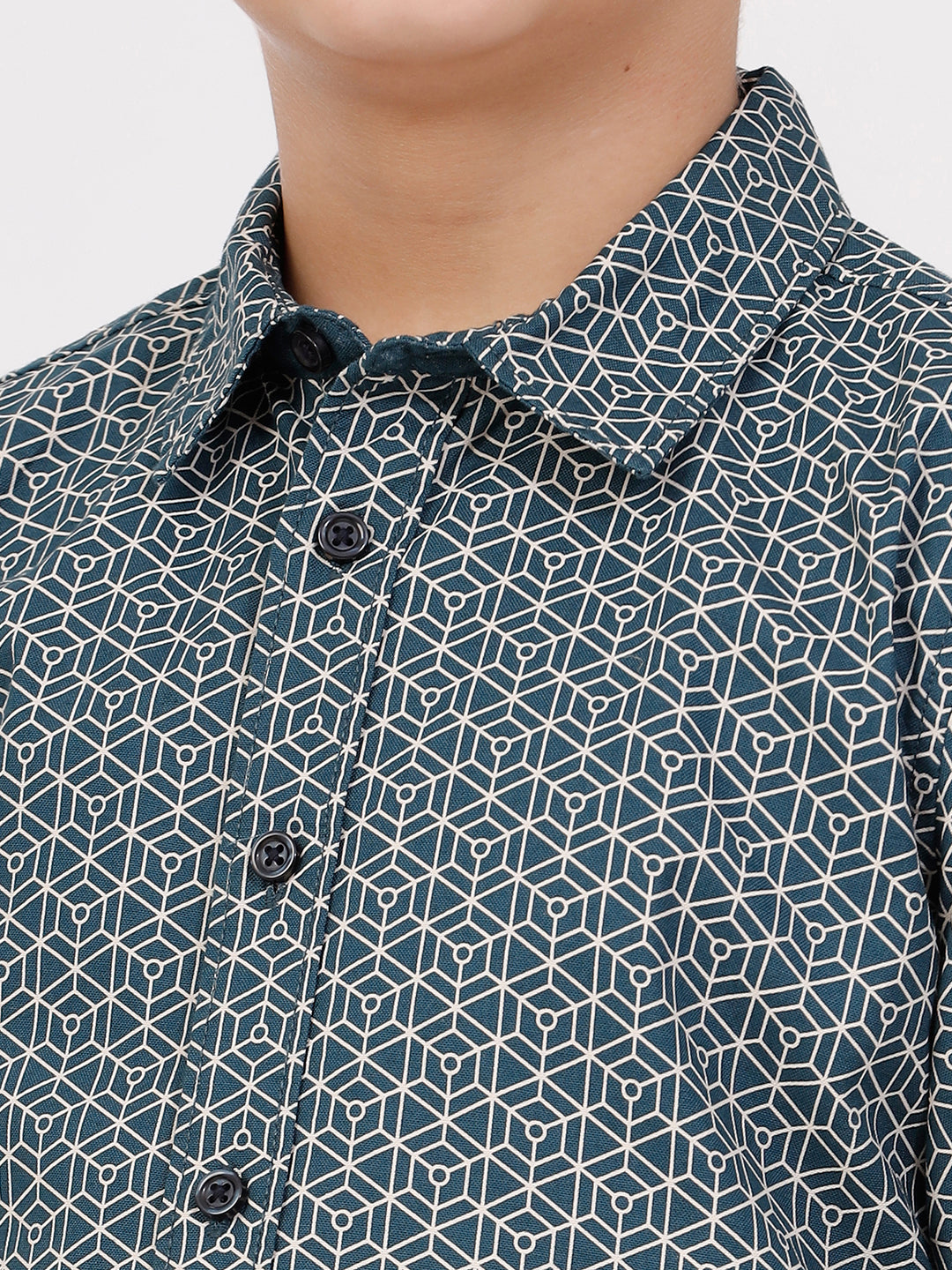 Boys Long Sleeve Printed Shirt