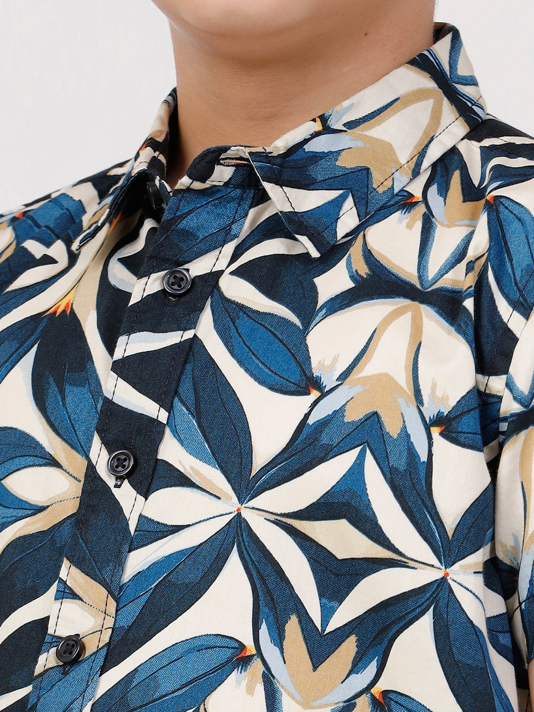 Boys Short Sleeve All Over Printed Shirt