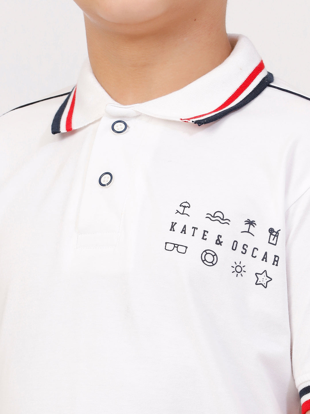 Boys Polo Tshirt with Tipping Collar