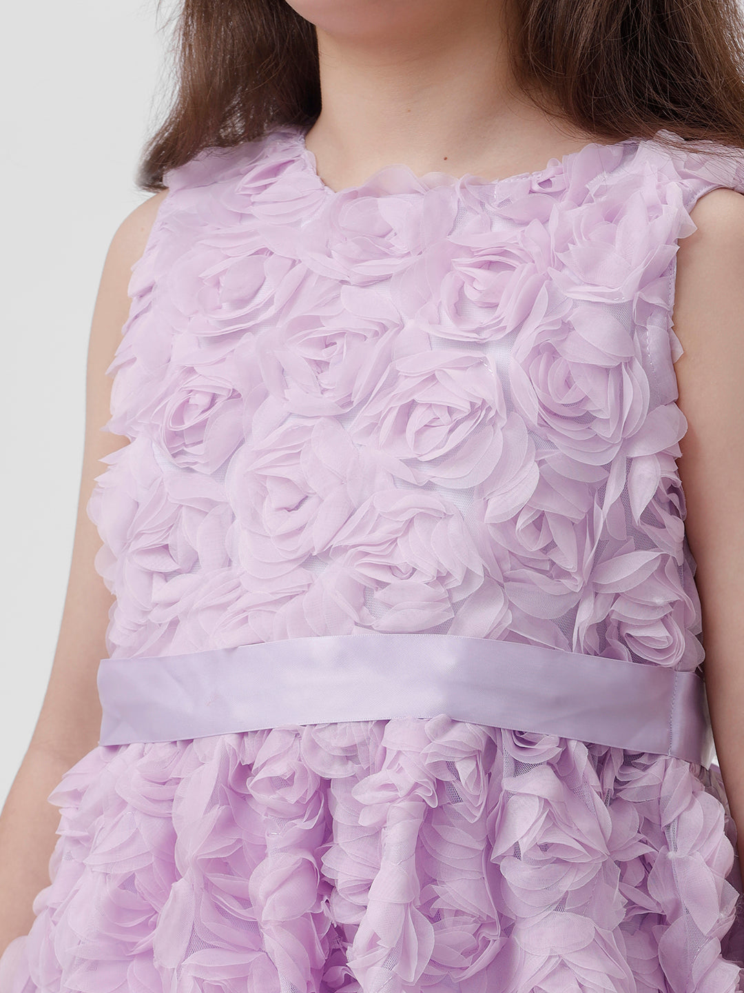 Girls 3D Rose Dress