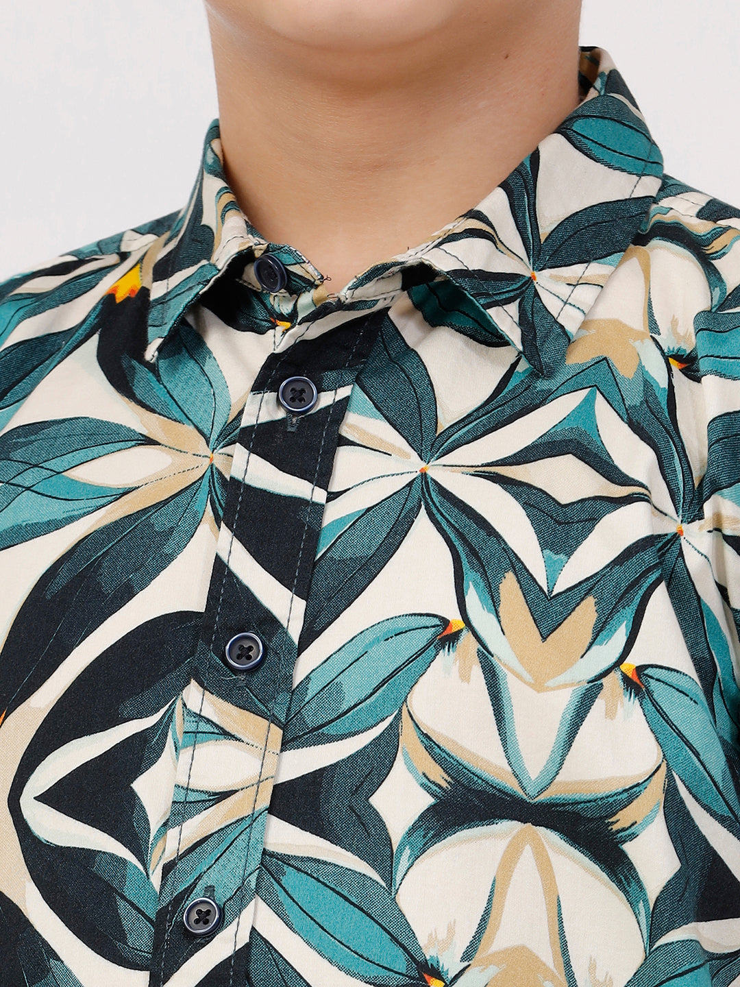 Boys Short Sleeve All Over Printed Shirt