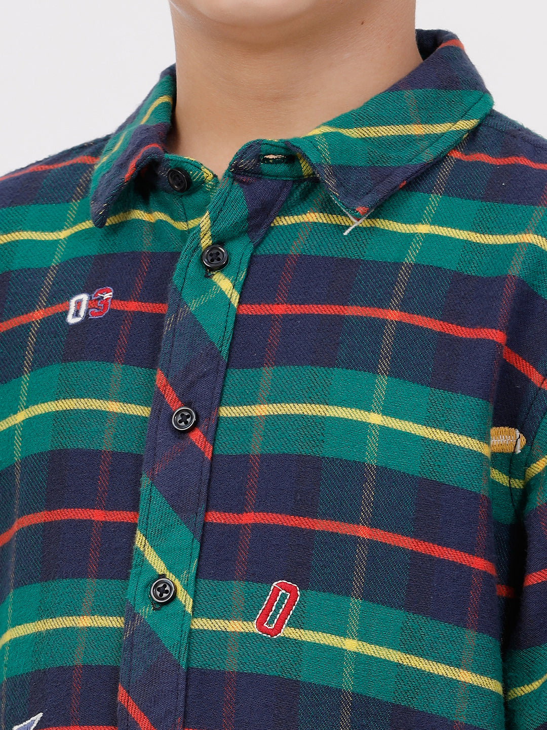 Boys Long Sleeve with All Over Embroidery