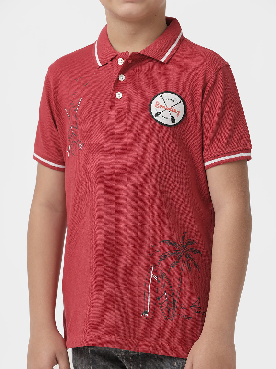 Boys Printed Polo T-shirt