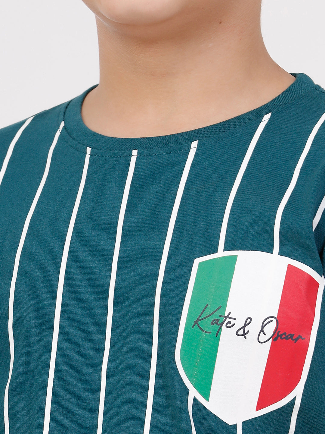 Boys Printed Stripe Tshirt